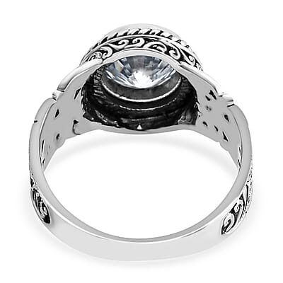Bali Legacy Moissanite 2.50 ctw Butterfly Ring in Sterling Silver (Size 10.0)