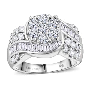 Luxuriant Lab Grown Diamond SI 2.00 ctw Ring in Rhodium Over Sterling Silver (Size 10.0) (Del. In 10-15 Days)