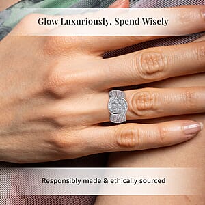 Luxuriant Lab Grown Diamond G-H SI 2.00 ctw Infinity Spark Ring in Rhodium Over Sterling Silver (Size 10.0) (Ships in 10-12 Days)