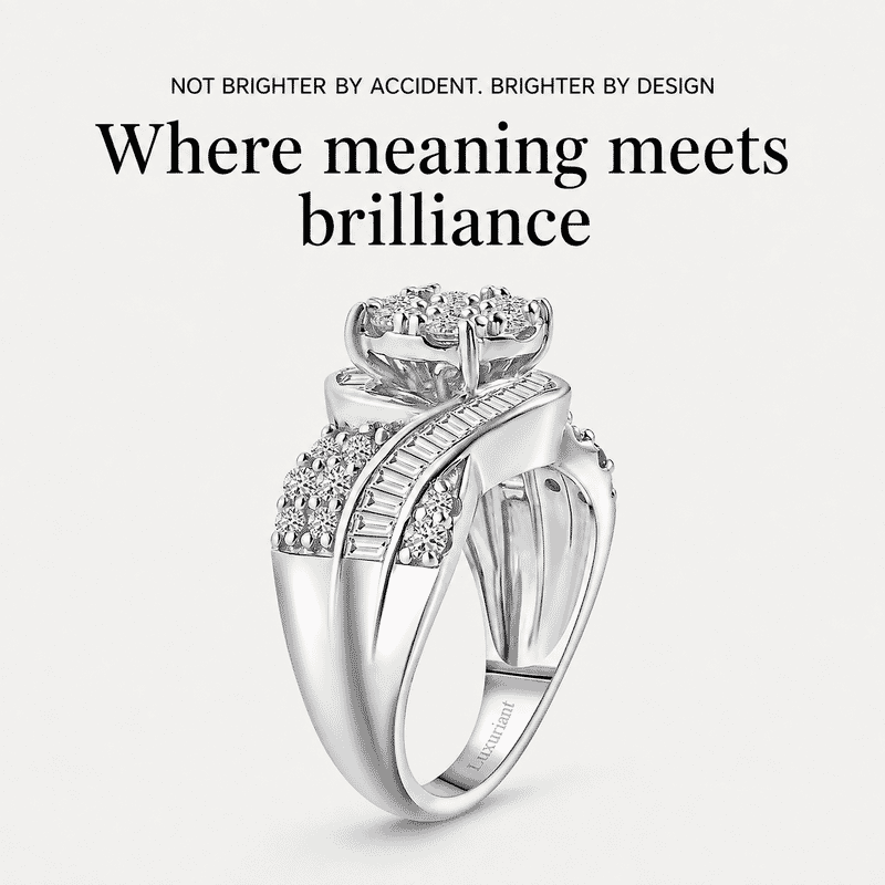 Luxuriant Lab Grown Diamond G-H SI 2.00 ctw Infinity Spark Ring in Rhodium Over Sterling Silver (Size 10.0)