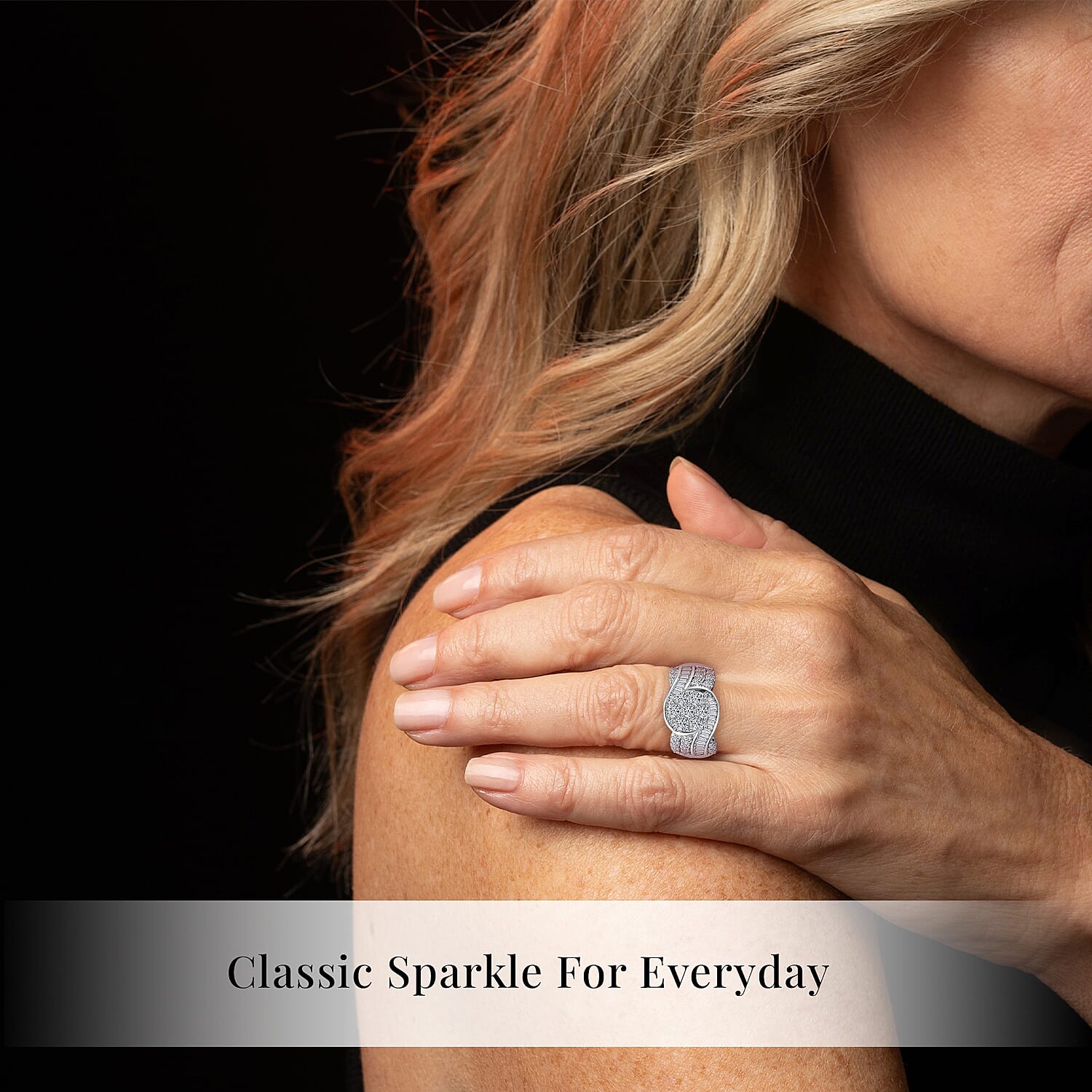 Luxuriant Lab Grown Diamond G-H SI 2.00 ctw Infinity Spark Ring in Rhodium Over Sterling Silver (Size 7.0)