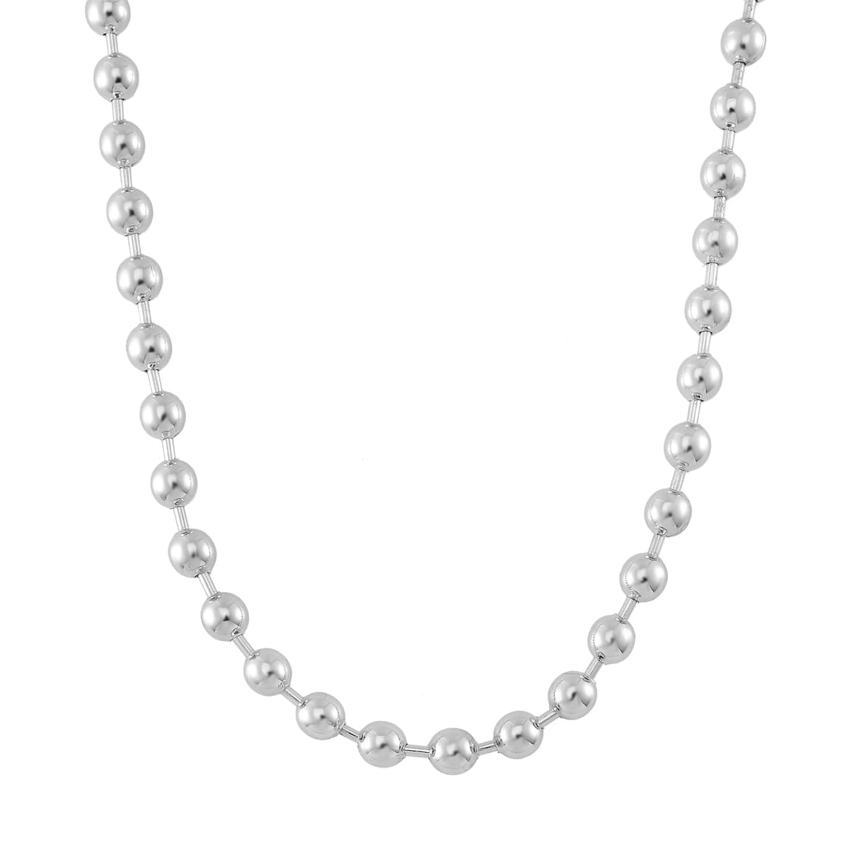 Beaded Necklace in Silvertone 18-20 Inches image number 0