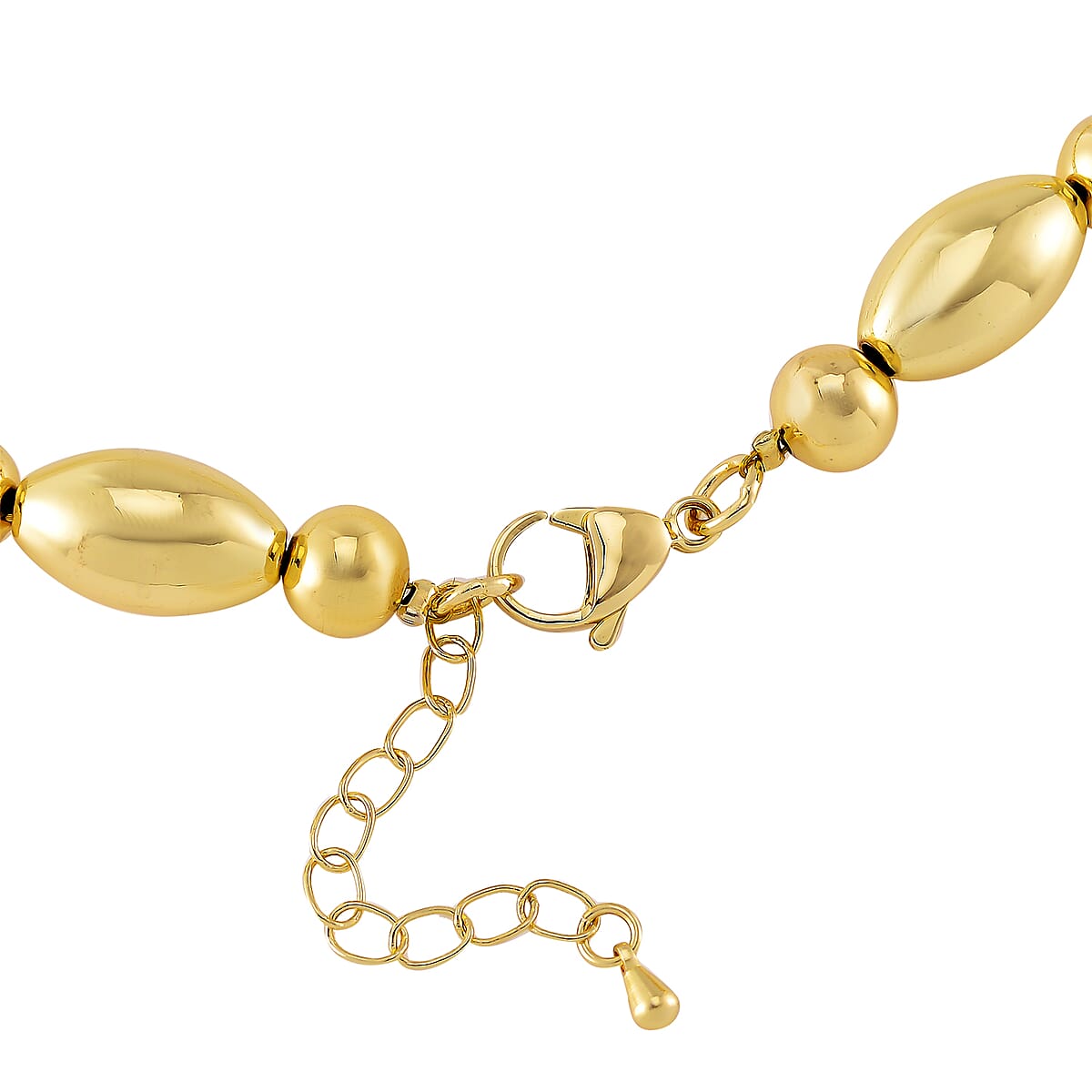 Oval and Round Shape Necklace in Goldtone 18-20 Inches image number 3