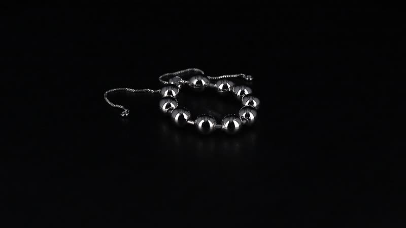 Beaded Bracelet in Silvertone (6.0-9.0In)