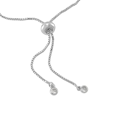 Beaded Bracelet in Silvertone (6.0-9.0In)