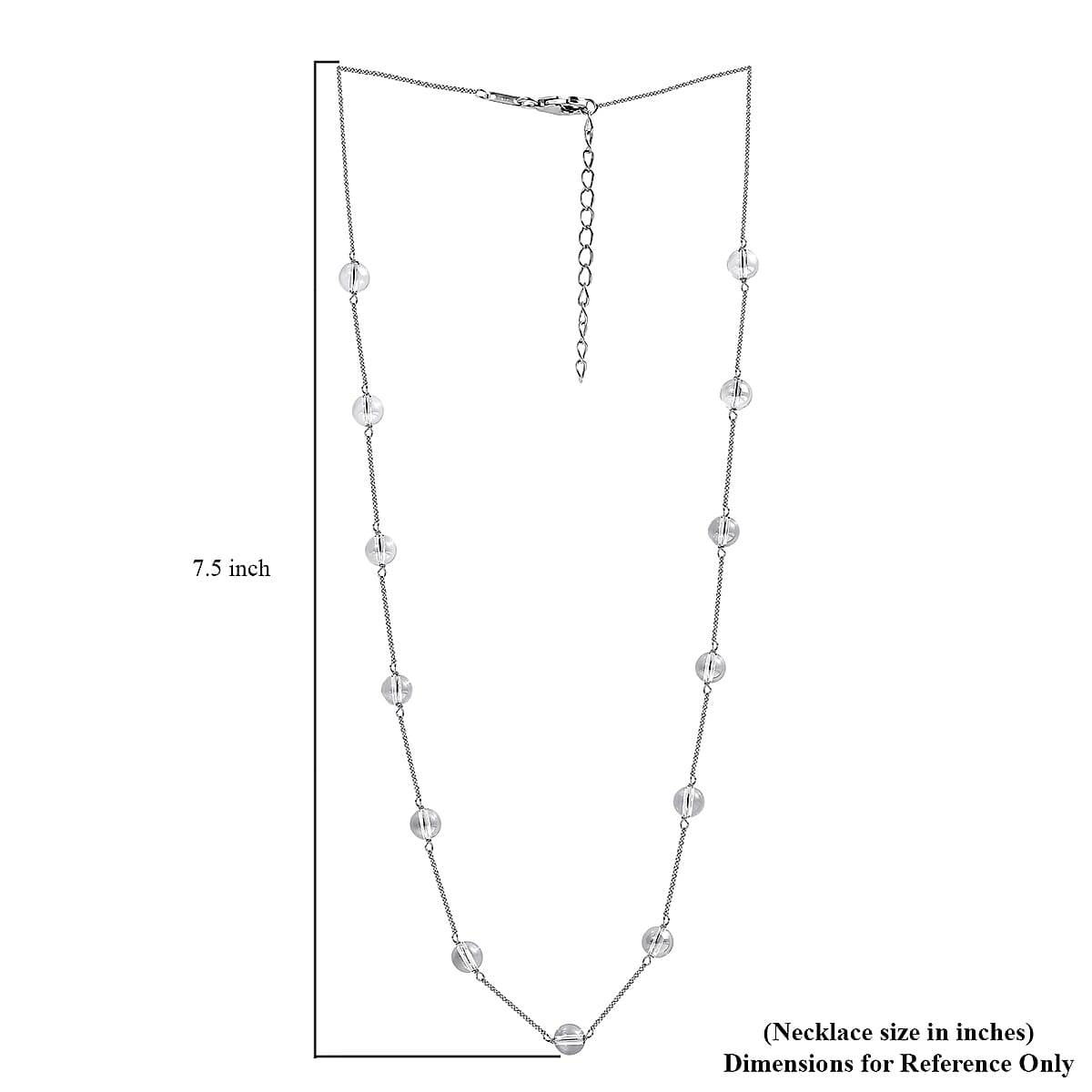 J Francis Embellished with Blue Shade Crystal by Swarovski Whispers of Light Necklace (18 Inches) in Rhodium Over Sterling Silver 17.40 ctw image number 5