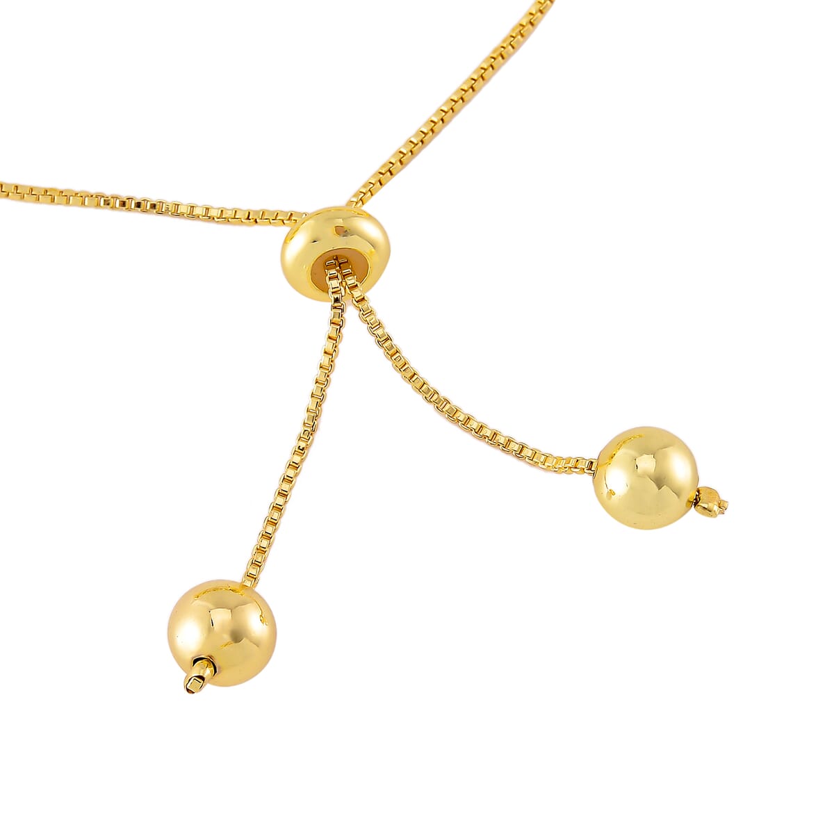 Value Buy Round and Oval Beaded Bolo Bracelet in Goldtone (6.0-9.0In) image number 4
