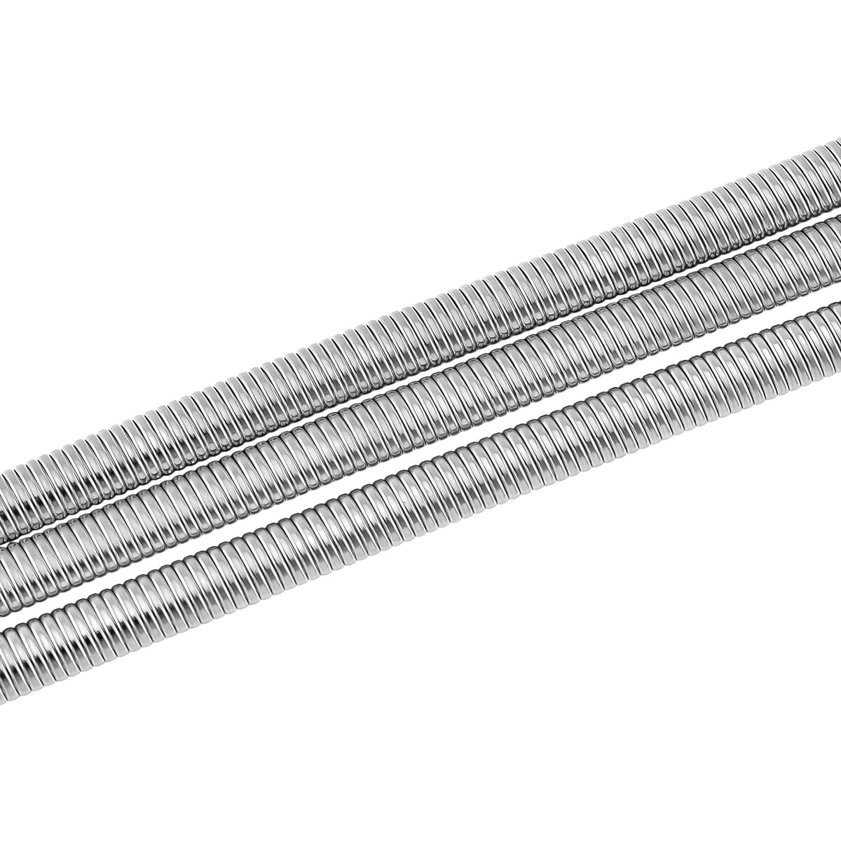 Triple Strand Choker Necklace in Stainless Steel 16-20 Inches image number 3