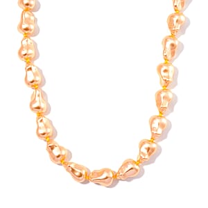 Golden Shell Pearl Necklace 20 Inches in Stainless Steel