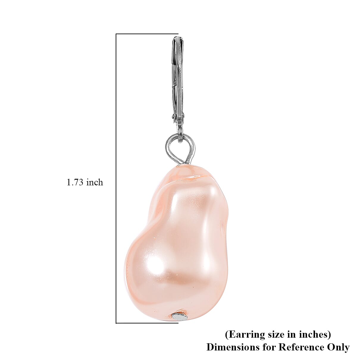 Multi Color Shell Pearl Lever Back Earrings in Stainless Steel image number 4