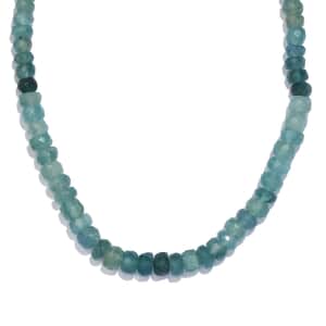 Grandidierite Beaded 90 ctw Necklace 18 Inches in Sterling Silver