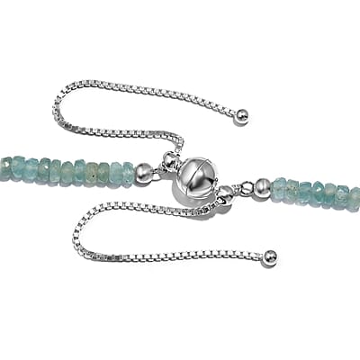 Grandidierite Beaded 90 ctw Necklace 18 Inches in Sterling Silver