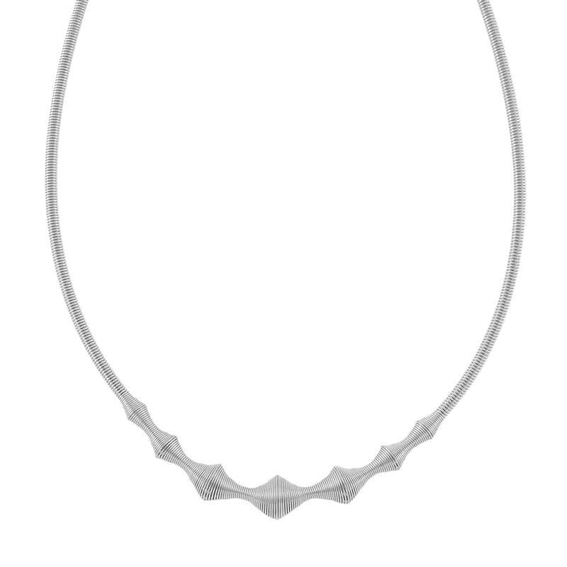 Sonic Wave Necklace in Stainless Steel 20-22 Inches