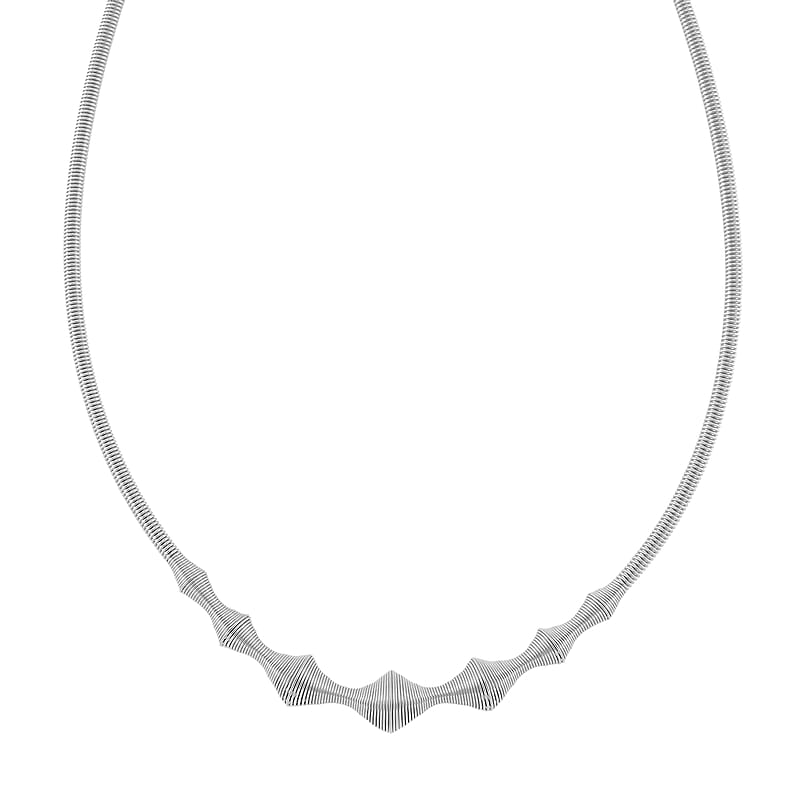 Sonic Wave Necklace in Stainless Steel 20-22 Inches