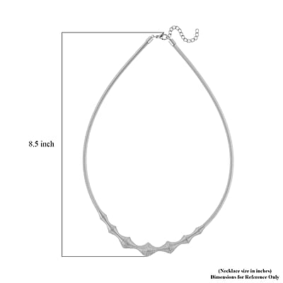 Sonic Wave Necklace in Stainless Steel 20-22 Inches