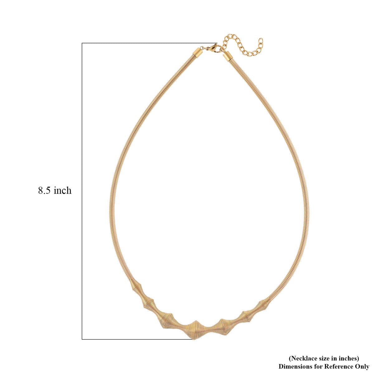 Sonic Wave Necklace in ION Plated YG Stainless Steel 20-22 Inches image number 5