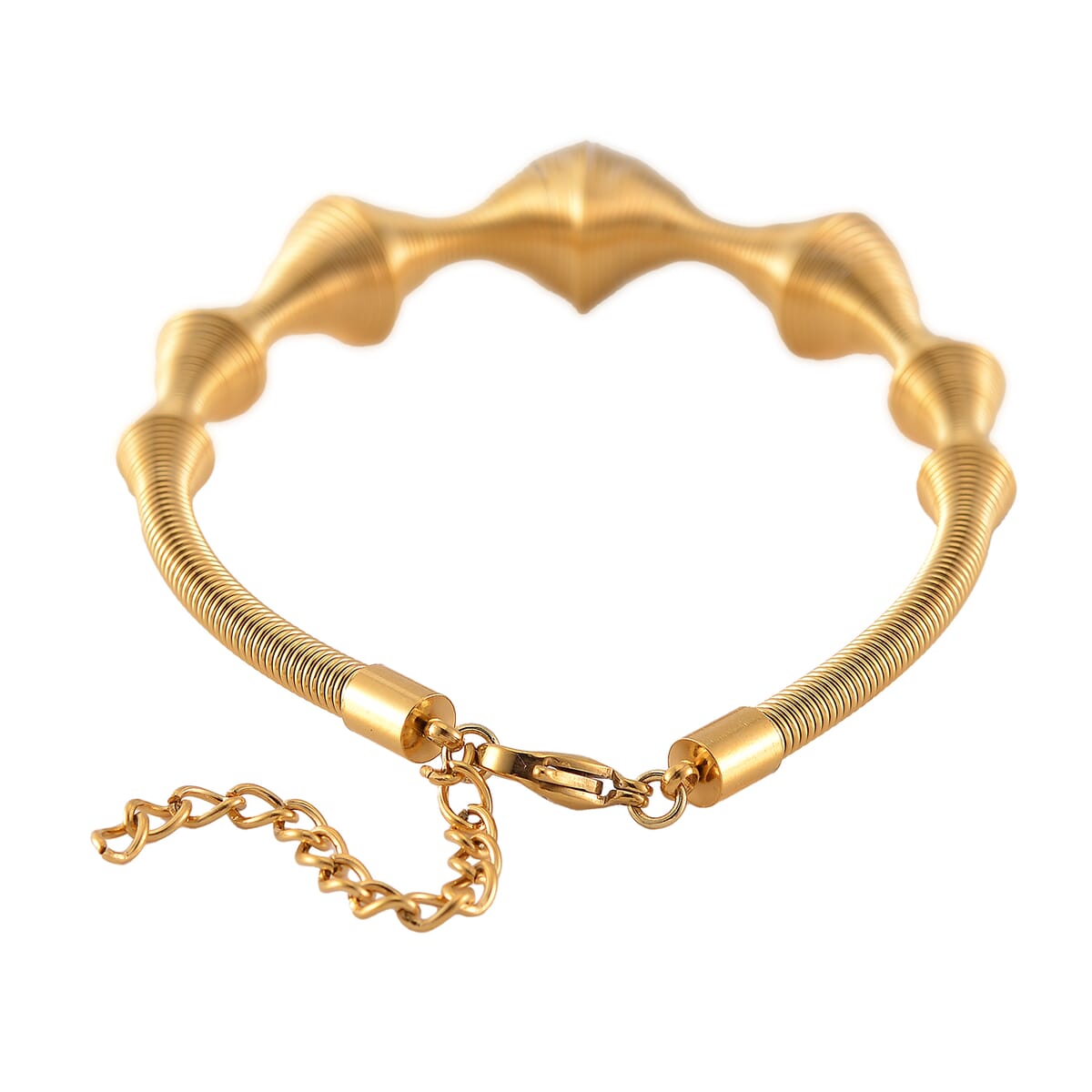 Sonic Wave Bracelet in ION Plated YG Stainless Steel (8.0-10.0In) image number 3