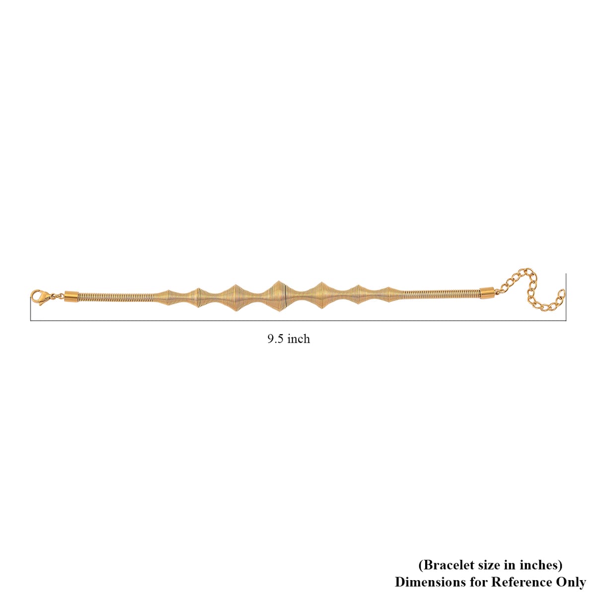 Sonic Wave Bracelet in ION Plated YG Stainless Steel (8.0-10.0In) image number 5