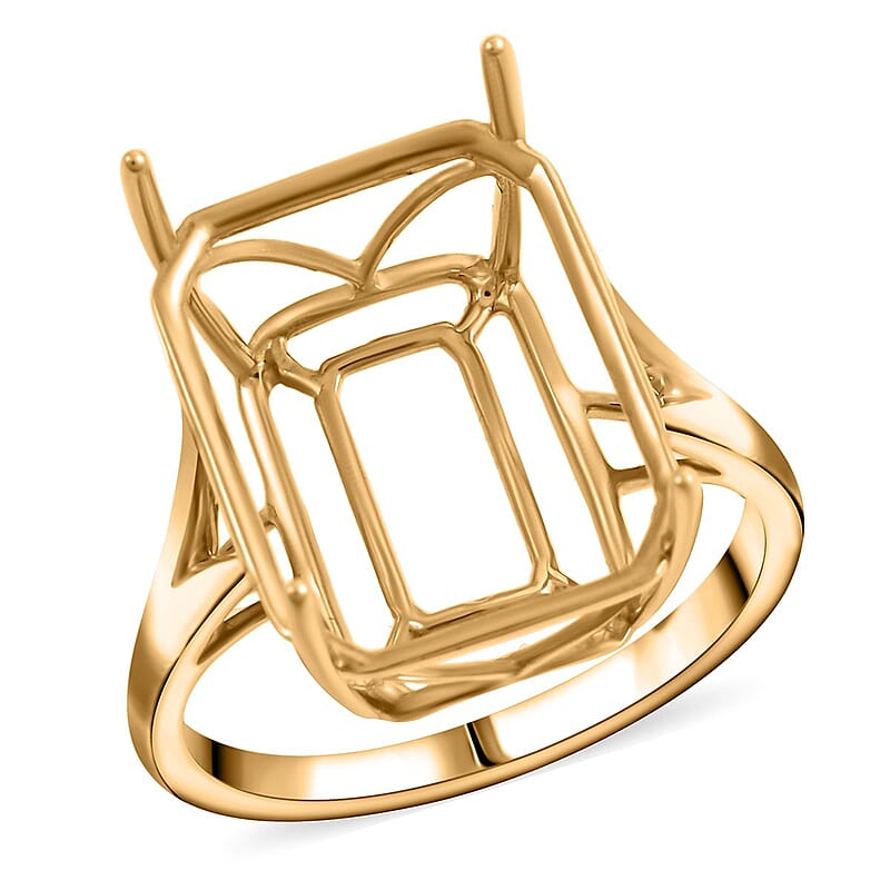 Luxoro 10K Yellow Gold Mounting Ring (Oct 16x12 mm) (2.83 g)