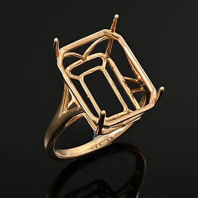 Luxoro 10K Yellow Gold Mounting Ring (Oct 16x12 mm) (2.83 g)