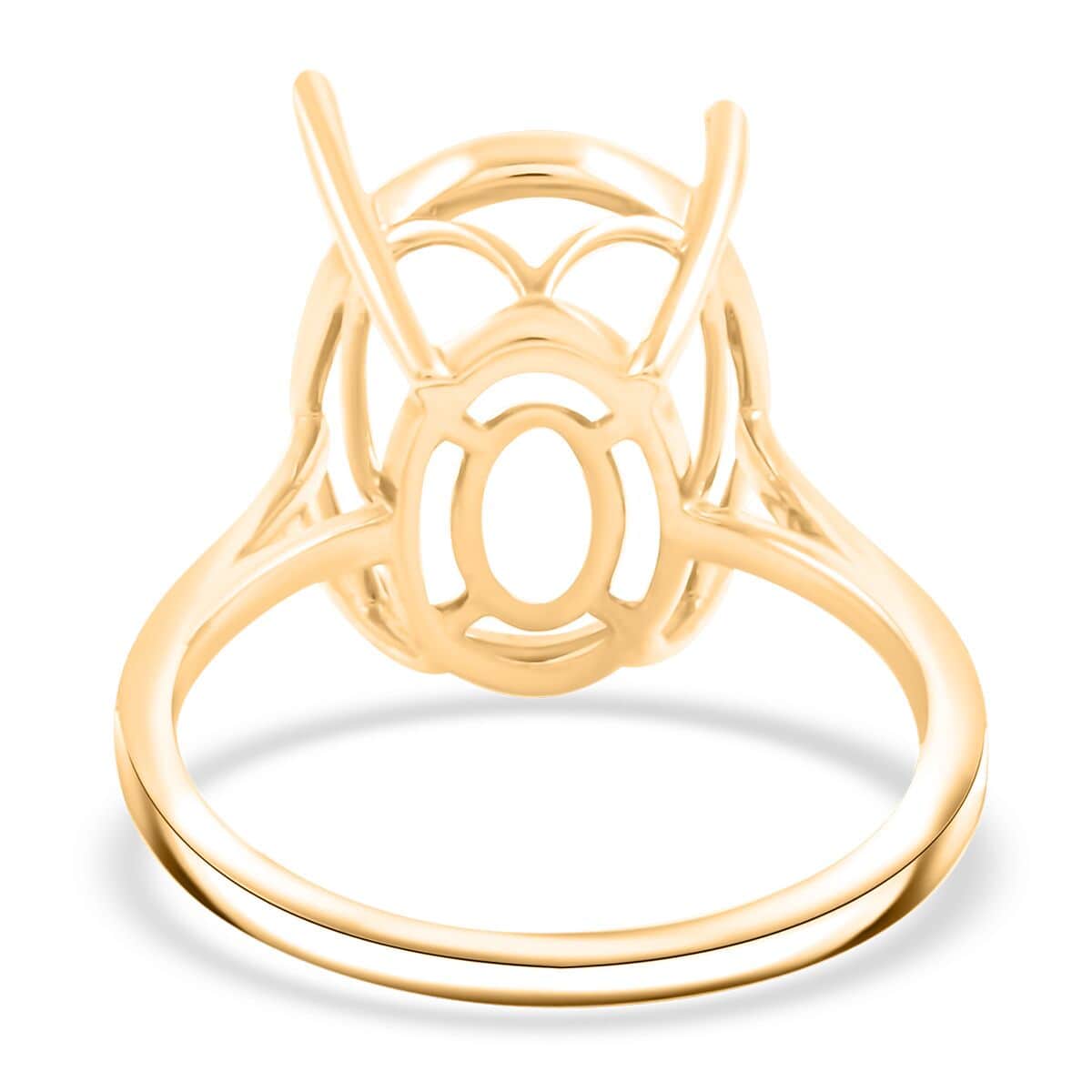 Luxoro 10K Yellow Gold Mounting Ring (Size 7.0) (Ovl 16x12 mm) (2.65 g) image number 3