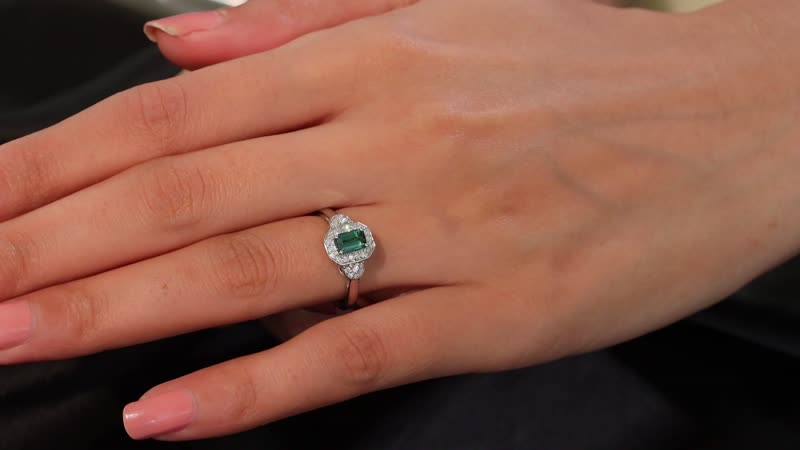 Certified & Appraised Luxoro AAA Pirineu Lagoon Tourmaline and I2 Diamond 1.08 ctw Ring in 14K White Gold