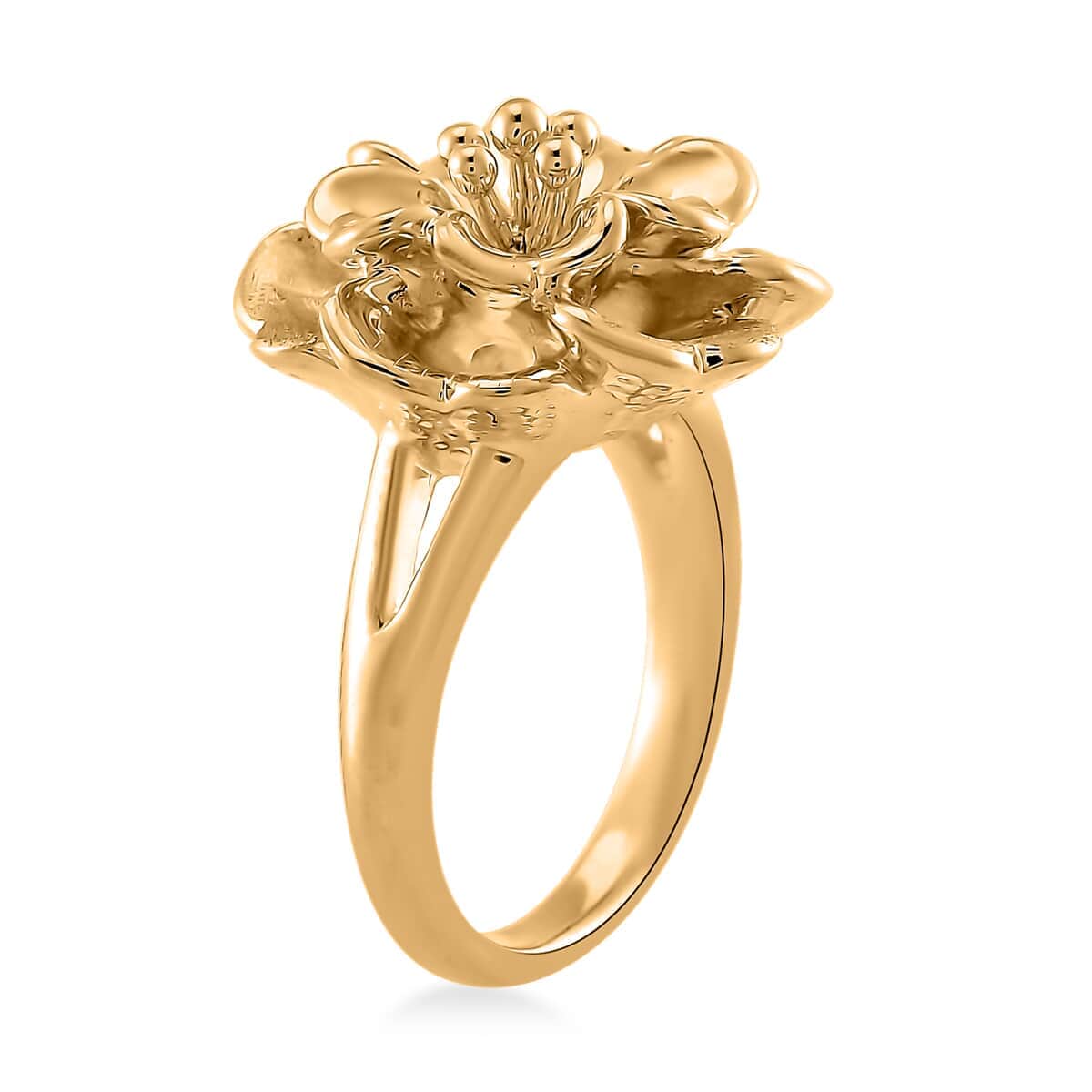 Doorbuster Electroform California Poppy Flower Ring in 24K Yellow Gold (Size 10.0) 2.25 Grams image number 3