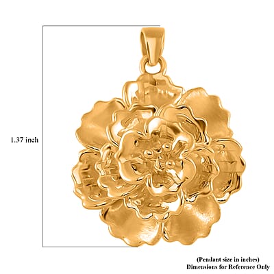 Electroform California Poppy Flower Pendant in 24K Yellow Gold 3 Grams