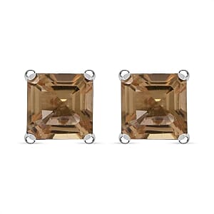 Cirrine Asscher Cut 2.26 ctw Earrings in Rhodium Over Sterling Silver
