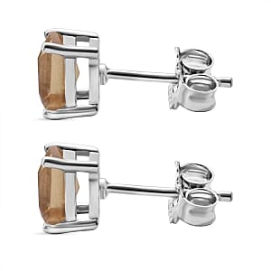 Cirrine Asscher Cut 2.26 ctw Earrings in Rhodium Over Sterling Silver