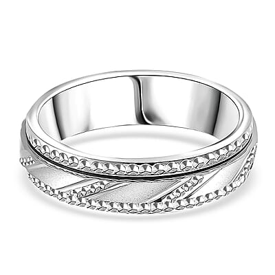 Spinner Band Ring in 950 Platinum (Size 6.0) 7.80 Grams