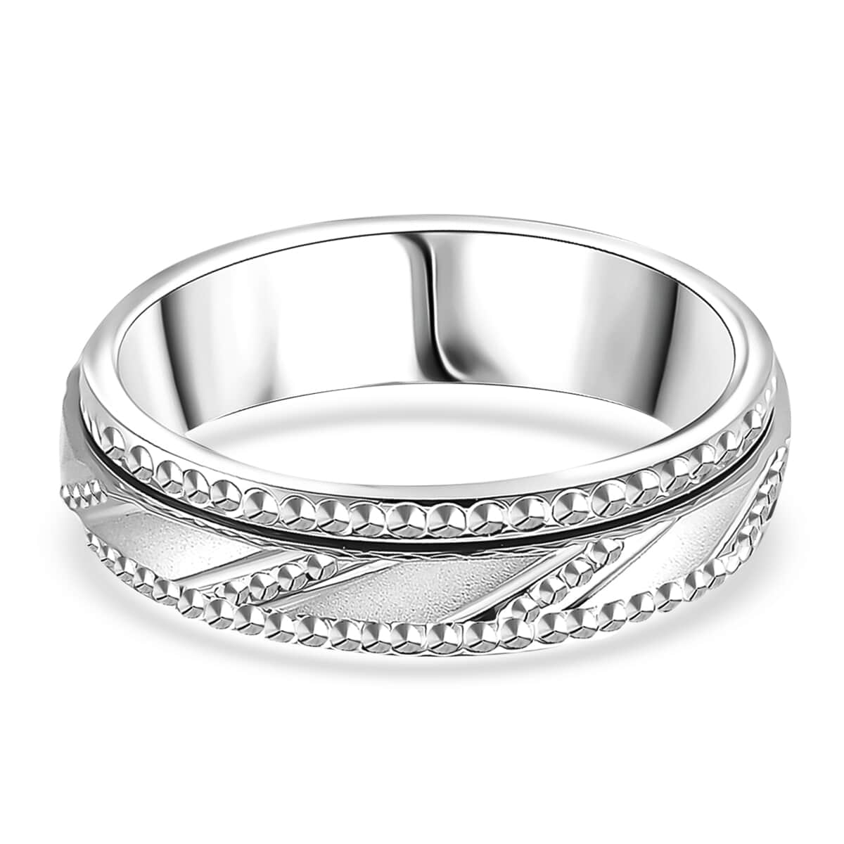 Spinner Band Ring in 950 Platinum (Size 7.0) 7.80 Grams image number 4