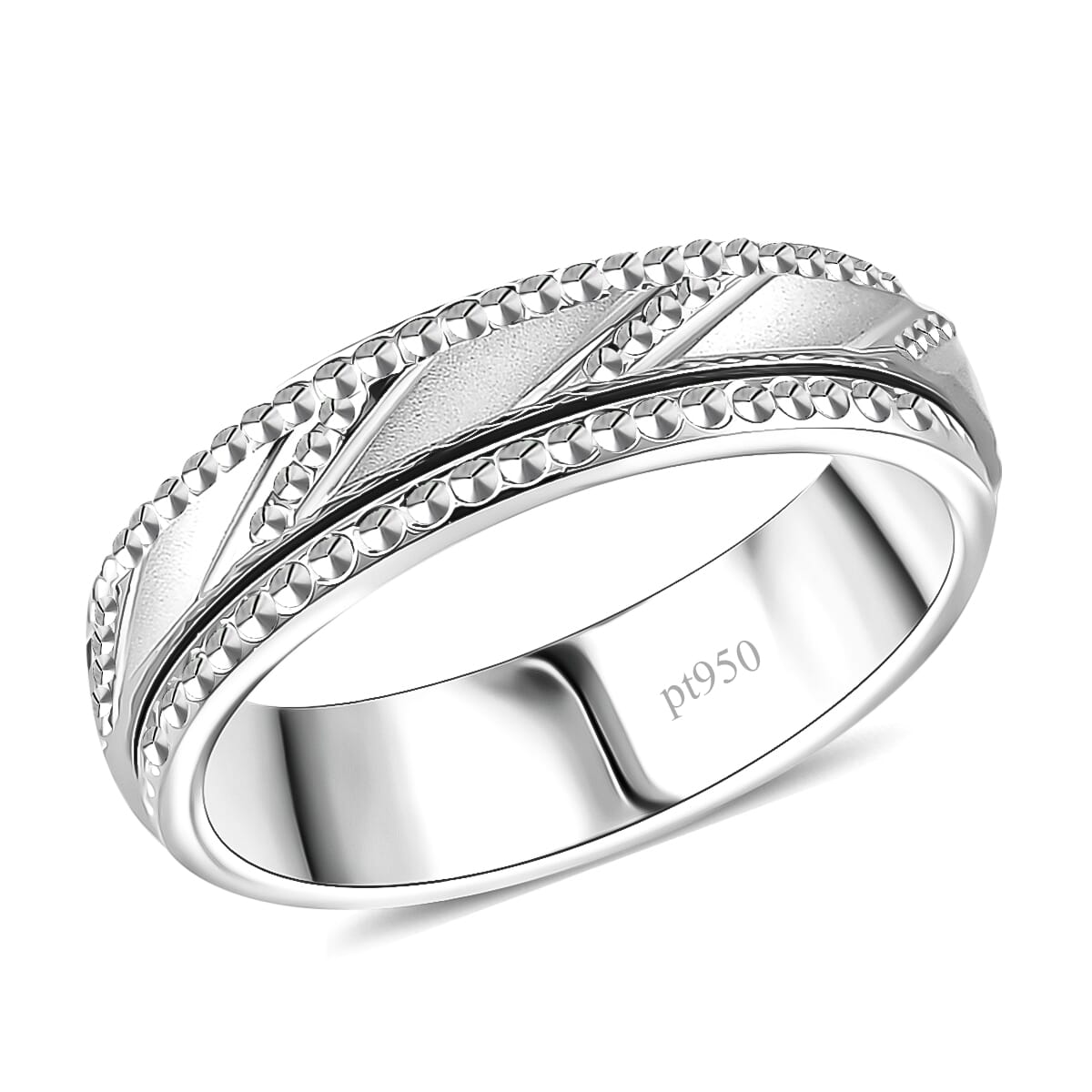 Spinner Band Ring in 950 Platinum (Size 9.0) 7.80 Grams image number 0