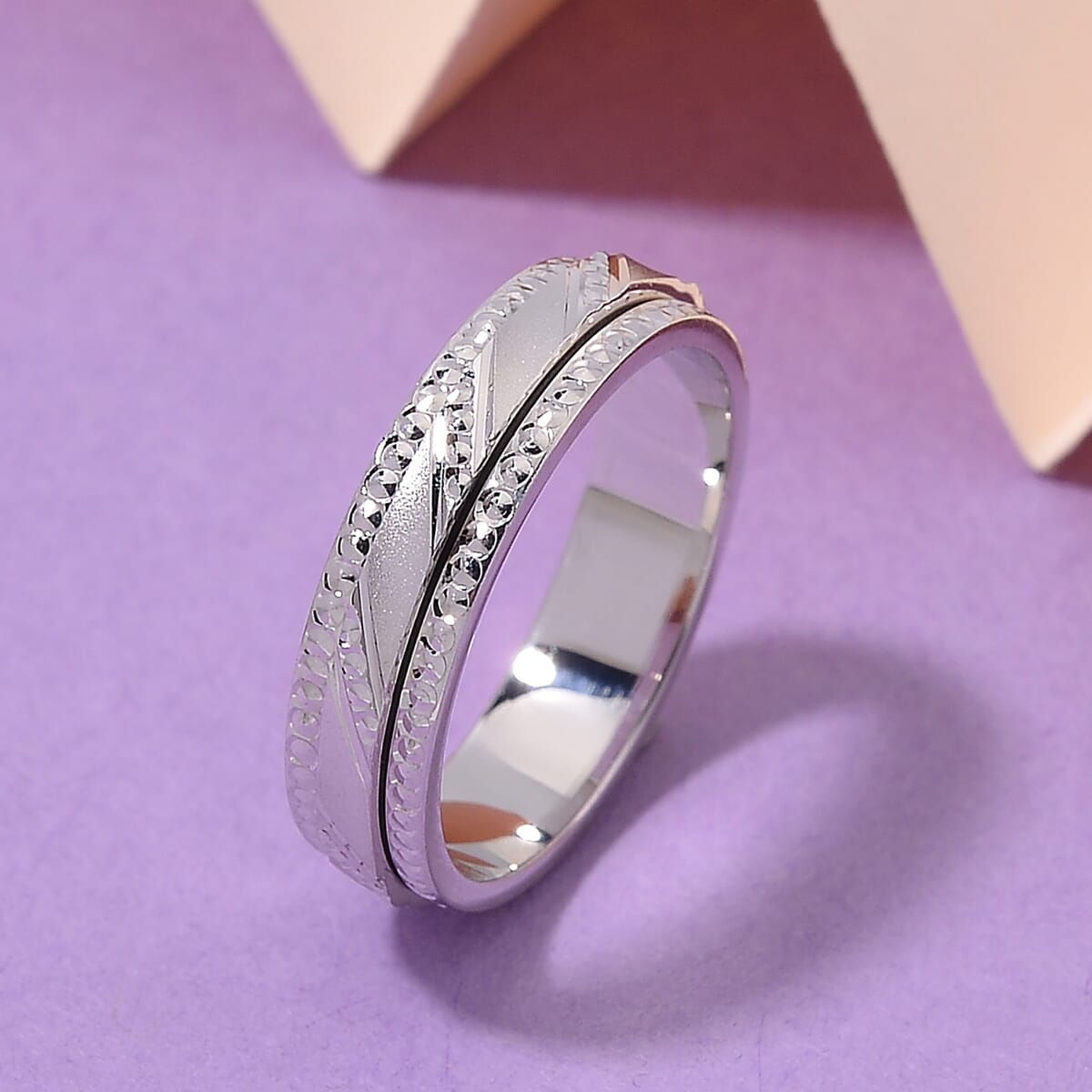 Spinner Band Ring in 950 Platinum (Size 9.0) 7.80 Grams image number 1