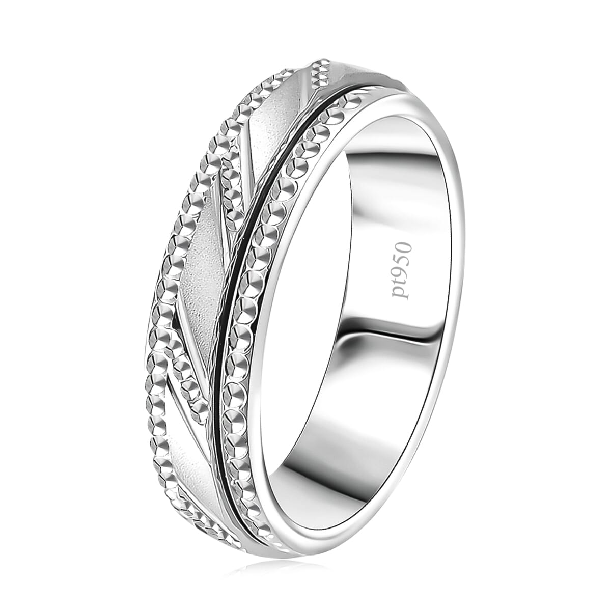 Spinner Band Ring in 950 Platinum (Size 9.0) 7.80 Grams image number 3