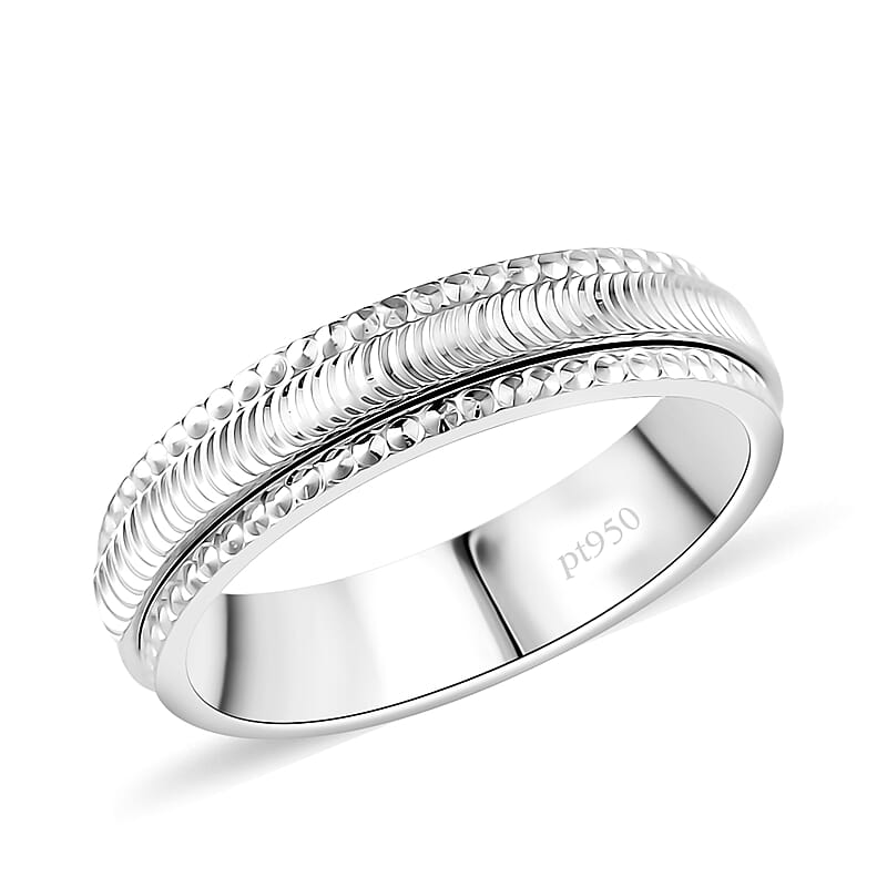 Spinner Band Ring in 950 Platinum (Size 6.0) 7.50 Grams