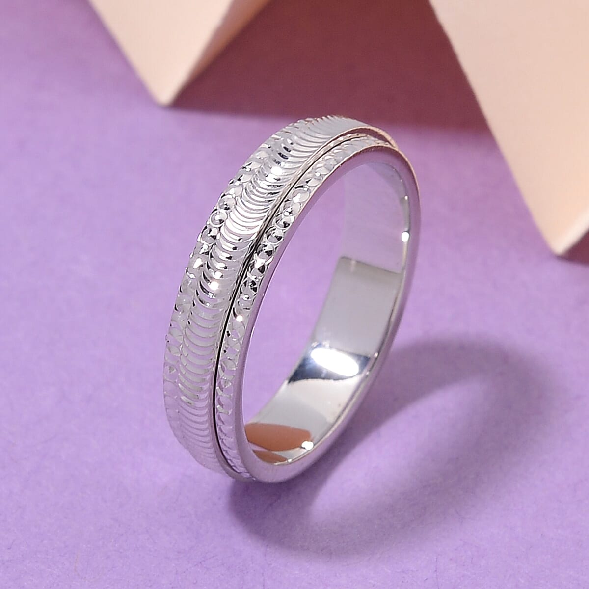 Spinner Band Ring in 950 Platinum (Size 8.0) 7.50 Grams image number 1