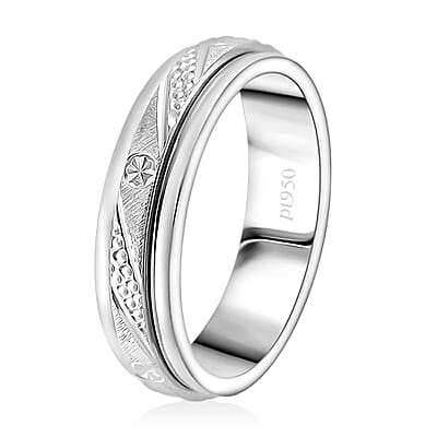 Spinner Band Ring in 950 Platinum (Size 6.0) 7.85 Grams