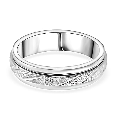 Spinner Band Ring in 950 Platinum (Size 6.0) 7.85 Grams