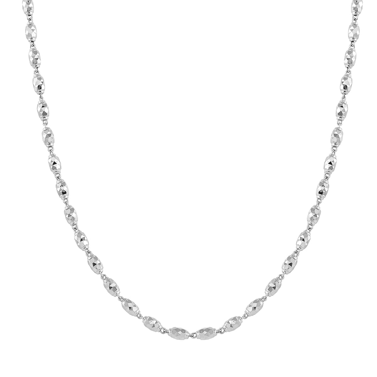 Olive Bead Chain Necklace in 950 Platinum 20 Inches 14.90 Grams image number 0