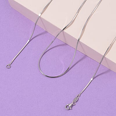 Snake Chain Necklace in 950 Platinum 20 Inches 6.55 Grams
