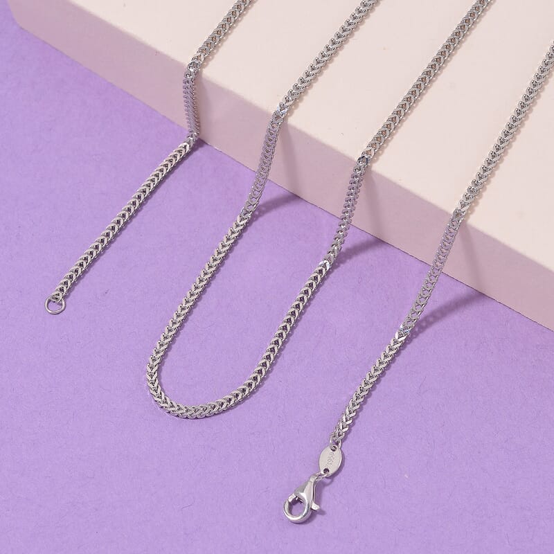 1.54x1.11mm Fishbone Chain Necklace in 950 Platinum 20 Inches 7.75 Grams