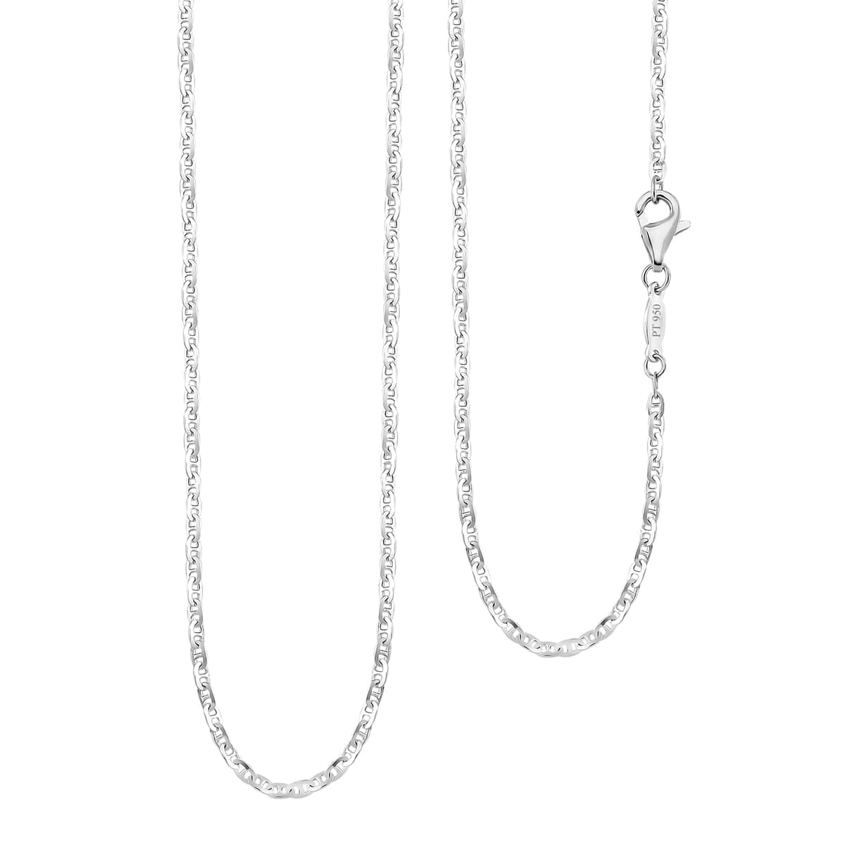 1.68mm Link Chain Necklace in 950 Platinum 20 Inches 3.95 Grams image number 0