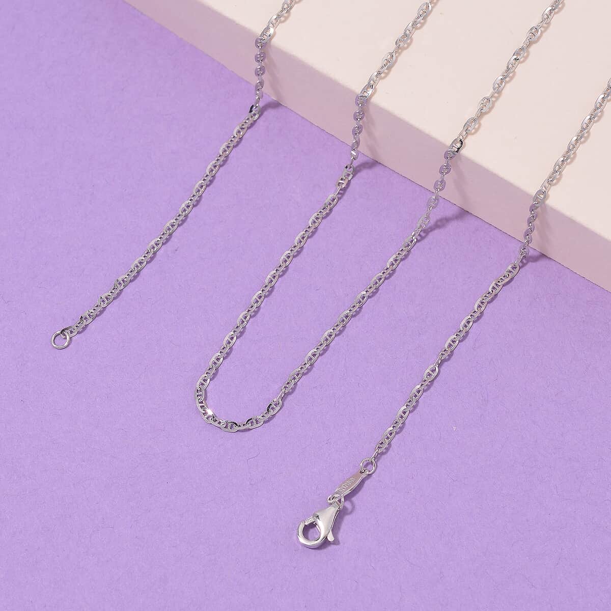 1.68mm Link Chain Necklace in 950 Platinum 20 Inches 3.95 Grams image number 1