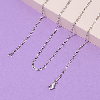 Rhapsody 1.68mm Mariner Link Chain Necklace in 950 Platinum 20 Inches 3.95 Grams