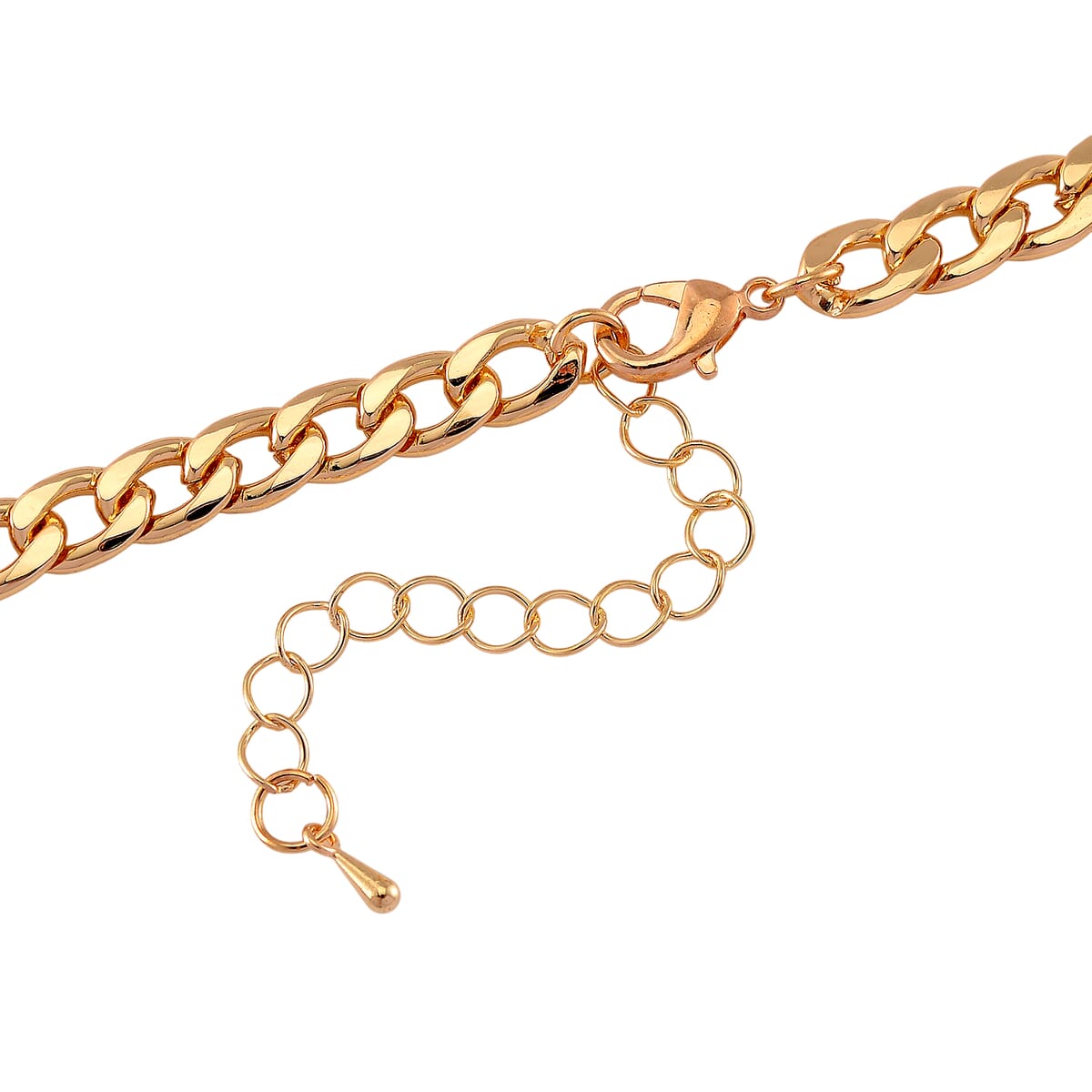 Simulated Champagne Quartz Necklace in Goldtone 19.5-21.5 Inches image number 2