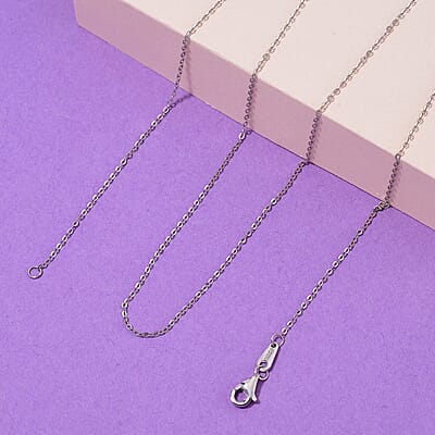 Cable Chain Necklace in 950 Platinum 20 Inches 1.80 Grams