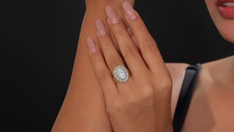 10K Yellow Gold Luxuriant Lab Grown Diamond (E-F, VS) Ring (Size 7.0) 1.50 ctw