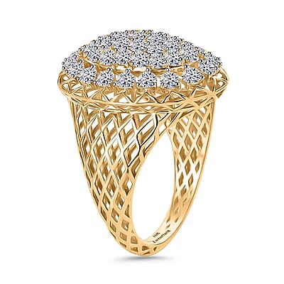 Luxuriant Lab Grown Diamond E-F VS 1.50 ctw Ring in 10K Yellow Gold (Size 10.0)