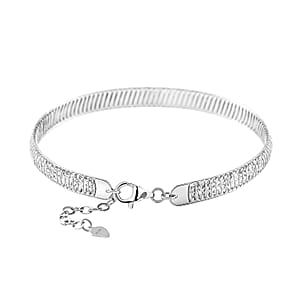 Diamond-cut Bangle Bracelet in 950 Platinum (7.25 In) 10.90 Grams